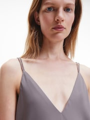 Calvin Klein Recycled Midi Slip Brown Dress - Image 3 of 6