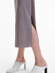 Calvin Klein Recycled Midi Slip Brown Dress - Image 4 of 6