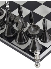 Libra Black/Silver Yates Chess Set - Image 3 of 4
