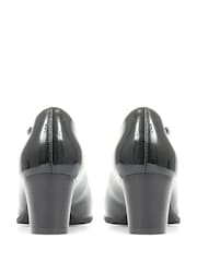 Pavers Ink Black Pavers Block Heeled Black Court Shoes - Image 3 of 5