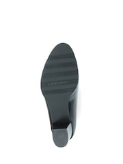 Pavers Ink Black Pavers Block Heeled Black Court Shoes - Image 5 of 5