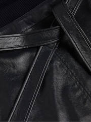 Ted Baker Black Alltaa Knitted Bodice Dress With Pleather Skirt - Image 5 of 6