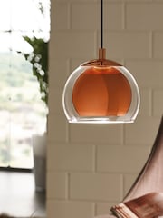 Eglo Copper Rocamar 1 Light Pendant Ceiling Light - Image 1 of 3