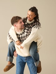 Angel & Rocket Cream Charlie Family Fairisle Knit Jumper - Image 3 of 8
