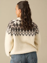Angel & Rocket Cream Charlie Family Fairisle Knit Jumper - Image 5 of 8