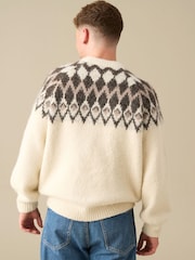 Angel & Rocket Cream Charlie Family Fairisle Knit Jumper - Image 8 of 8