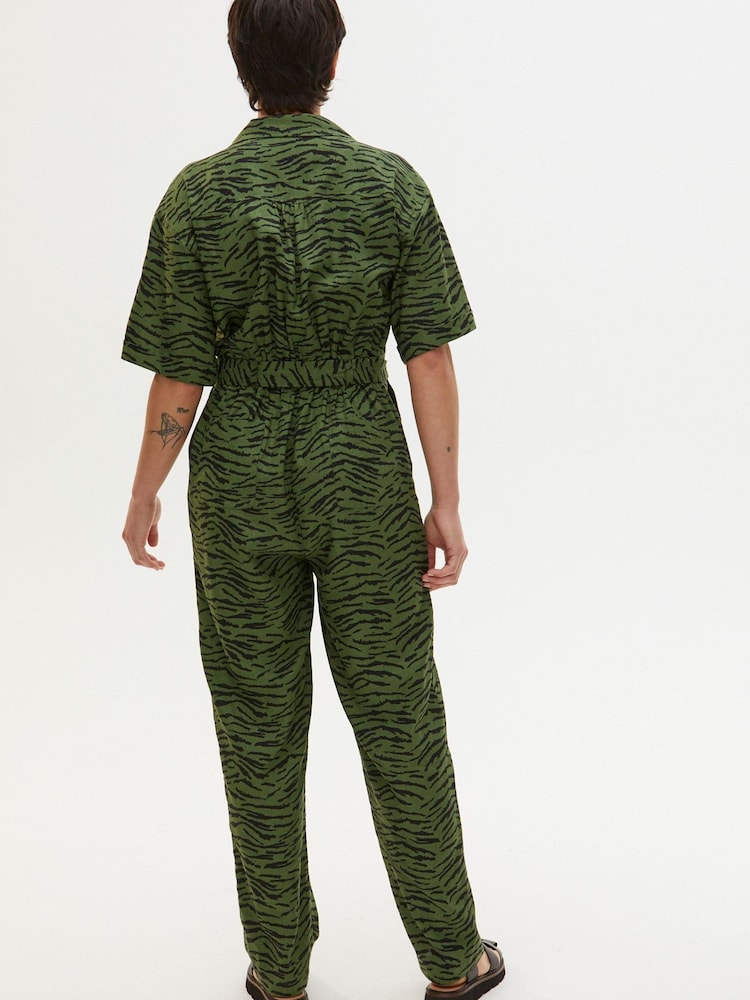 Oliver Bonas Green Sketched Jumpsuit - Image 2 of 9