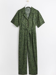 Oliver Bonas Green Sketched Jumpsuit - Image 4 of 9