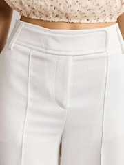 White Tailored High Waist Wide Leg Trousers - Image 5 of 6