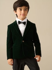 Angel & Rocket Green Liam Emerald Velvet Blazer - Image 3 of 6