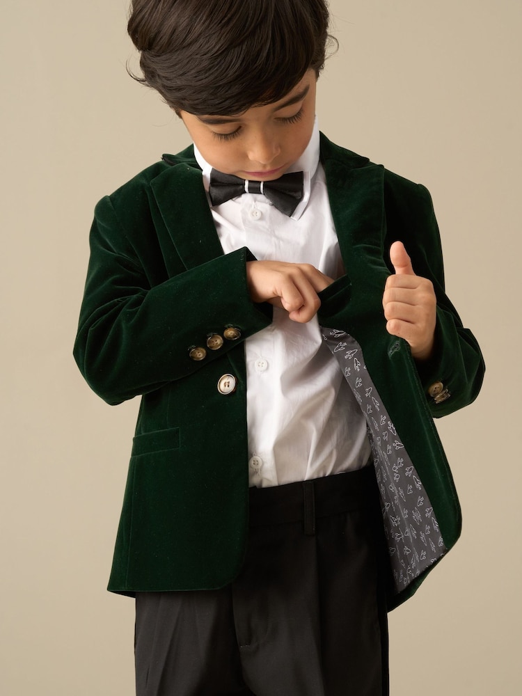 Angel & Rocket Green Liam Emerald Velvet Blazer - Image 6 of 6 Angel & Rocket Green Liam Emerald Velvet Blazer - Image 6 of 6
