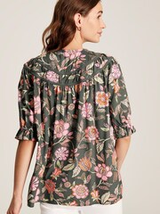 Joules Eloisa Grey Curved Yoke Blouse - Image 2 of 6