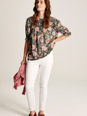 Joules Eloisa Grey Curved Yoke Blouse - Image 5 of 6