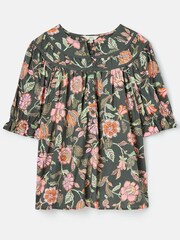 Joules Eloisa Grey Curved Yoke Blouse - Image 6 of 6