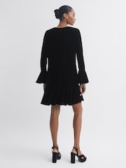 Florere Velvet V-Neck Mini Dress - Image 4 of 5