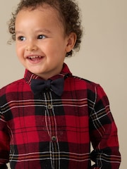 Angel & Rocket Red Abel Brushed Check Shirt With Bow Tie - Image 3 of 6