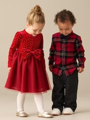 Angel & Rocket Red Abel Brushed Check Shirt With Bow Tie - Image 5 of 6