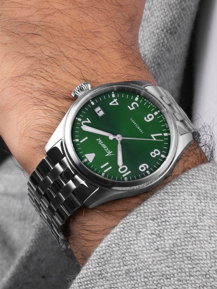 Accurist Mens Silver Tone Aviation Stainless Steel Bracelet Analogue Watch - Image 7 of 7