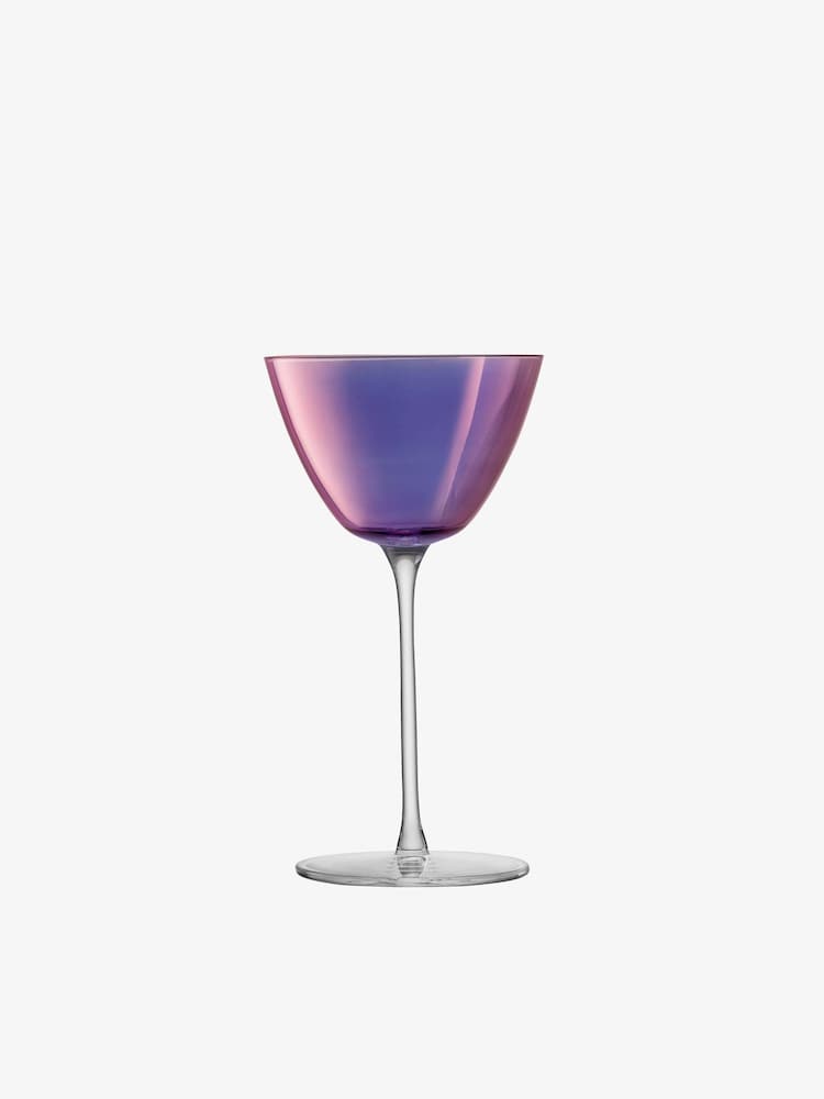 LSA International Set of 4 Purple Aurora Polar Violet Martini Glasses - Image 3 of 3