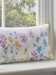 Laura Ashley Multi Square Wild Meadow 100% Cotton Cushion - Image 1 of 2