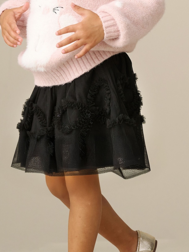 Angel & Rocket Black Maddison Layered Mesh Bow Skirt - Image 2 of 2