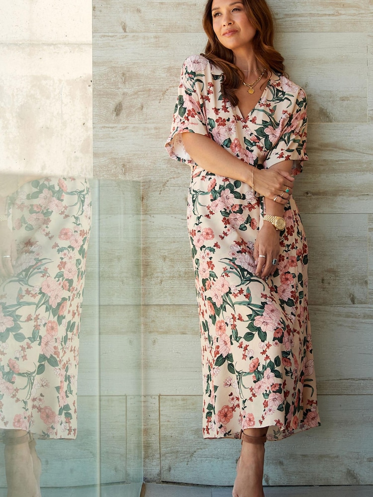 Myleene Klass Floral Print Wrap Dress - Image 2 of 6