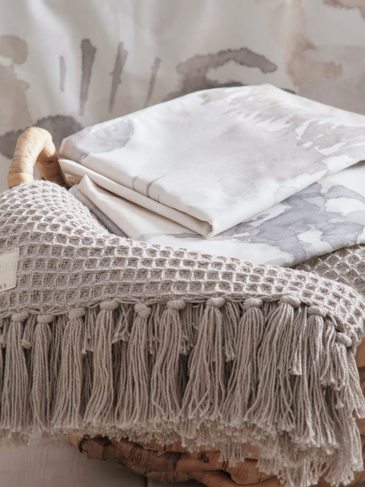 Appletree Natural Edale 100% Cotton Duvet Cover and Pillowcase Set - Image 4 of 4