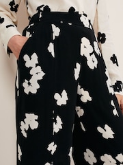 Phase Eight Rae Floral Wide Leg Black Trousers - Image 4 of 6