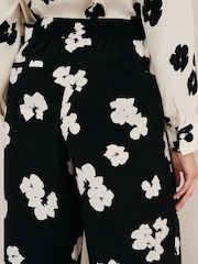 Phase Eight Rae Floral Wide Leg Black Trousers - Image 5 of 6