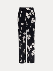 Phase Eight Rae Floral Wide Leg Black Trousers - Image 6 of 6