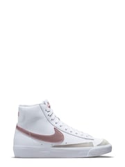Белый/розовый с эффектом металлик - Детские кроссовки Nike Blazer 77 - Изображение 1 из 8
