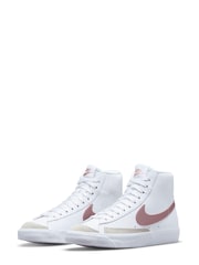 Белый/розовый с эффектом металлик - Детские кроссовки Nike Blazer 77 - Изображение 3 из 8