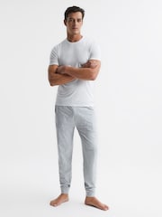 Reiss White Aspen Crew Neck Mercerised Cotton Jersey T-Shirt - Image 3 of 6
