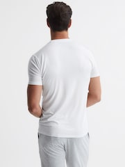Reiss White Aspen Crew Neck Mercerised Cotton Jersey T-Shirt - Image 5 of 6