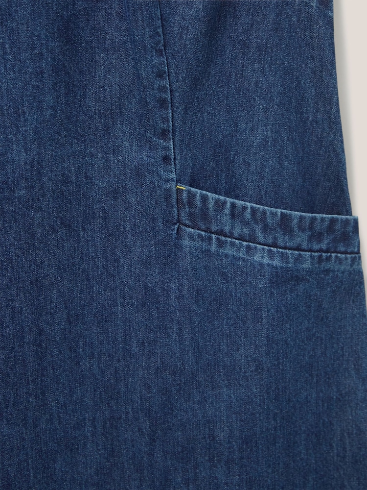White Stuff Blue Lothbury Organic Denim Pinny Dress - Image 6 of 6