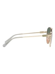 Coach Gold CD474 Pilot Sunglasses - Image 10 of 12