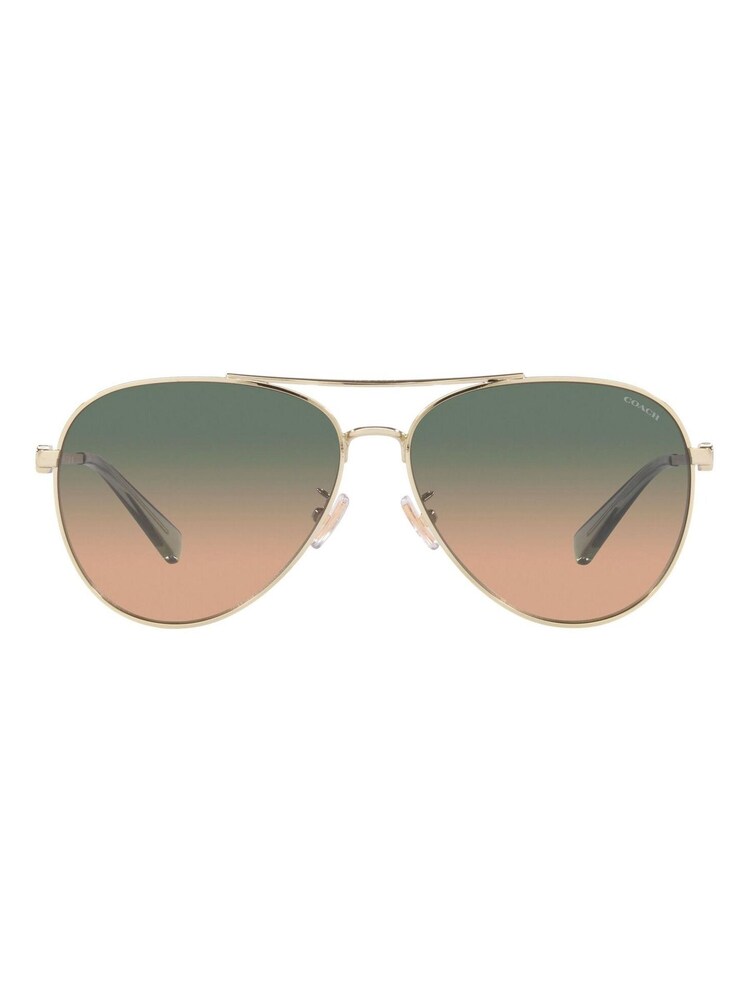 Coach Gold CD474 Pilot Sunglasses - Image 12 of 12
