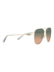 Coach Gold CD474 Pilot Sunglasses - Image 4 of 12