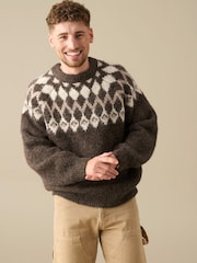 Angel & Rocket Brown Charlie Family Fairisle Knit Jumper - Image 4 of 7