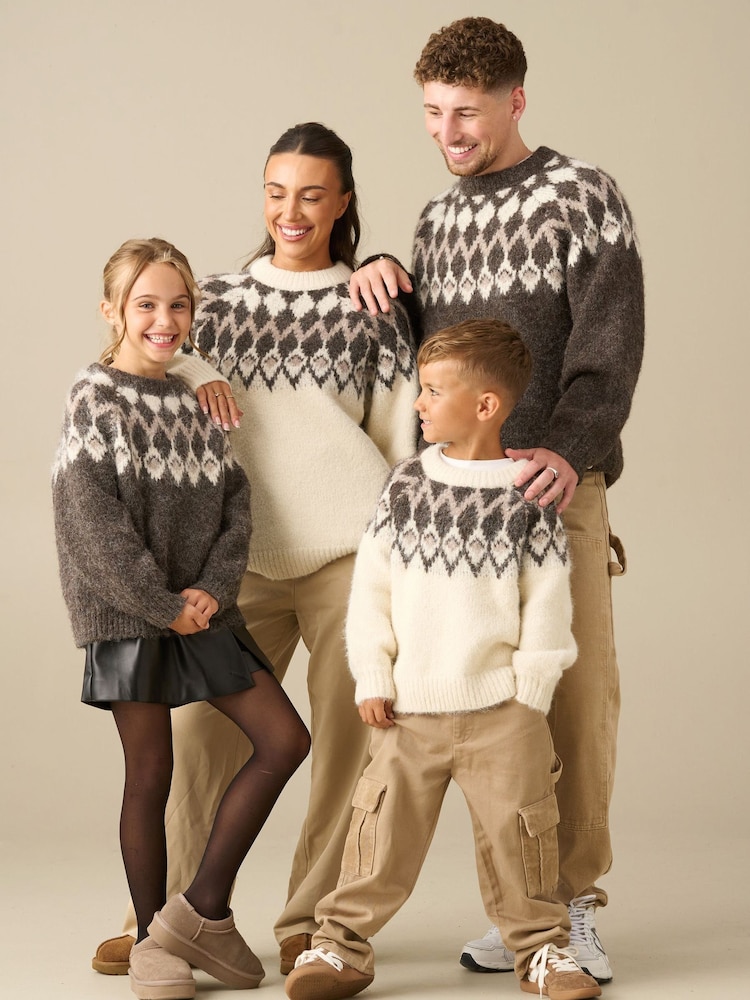 Angel & Rocket Brown Charlie Family Fairisle Knit Jumper - Image 7 of 7