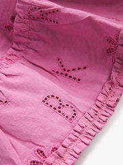 Baker by Ted Baker Pink Broderie Dress and Hat Set - Image 3 of 5