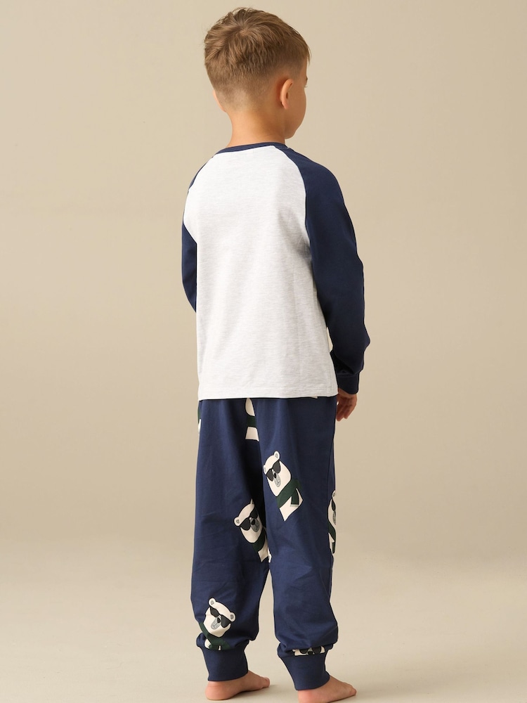 Angel & Rocket Blue Atlas Bear Graphic Pyjamas - Image 2 of 4 Angel & Rocket Blue Atlas Bear Graphic Pyjamas - Image 2 of 4