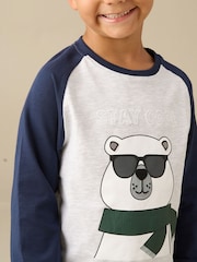 Angel & Rocket Blue Atlas Bear Graphic Pyjamas - Image 3 of 4