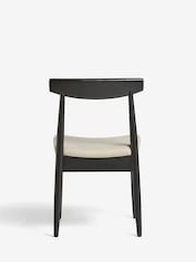 Soft Linen Look Light Natural Crosby Black Leg Dining Chairs Set of 2 - Image 5 of 9