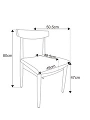 Soft Linen Look Light Natural Crosby Black Leg Dining Chairs Set of 2 - Image 8 of 9