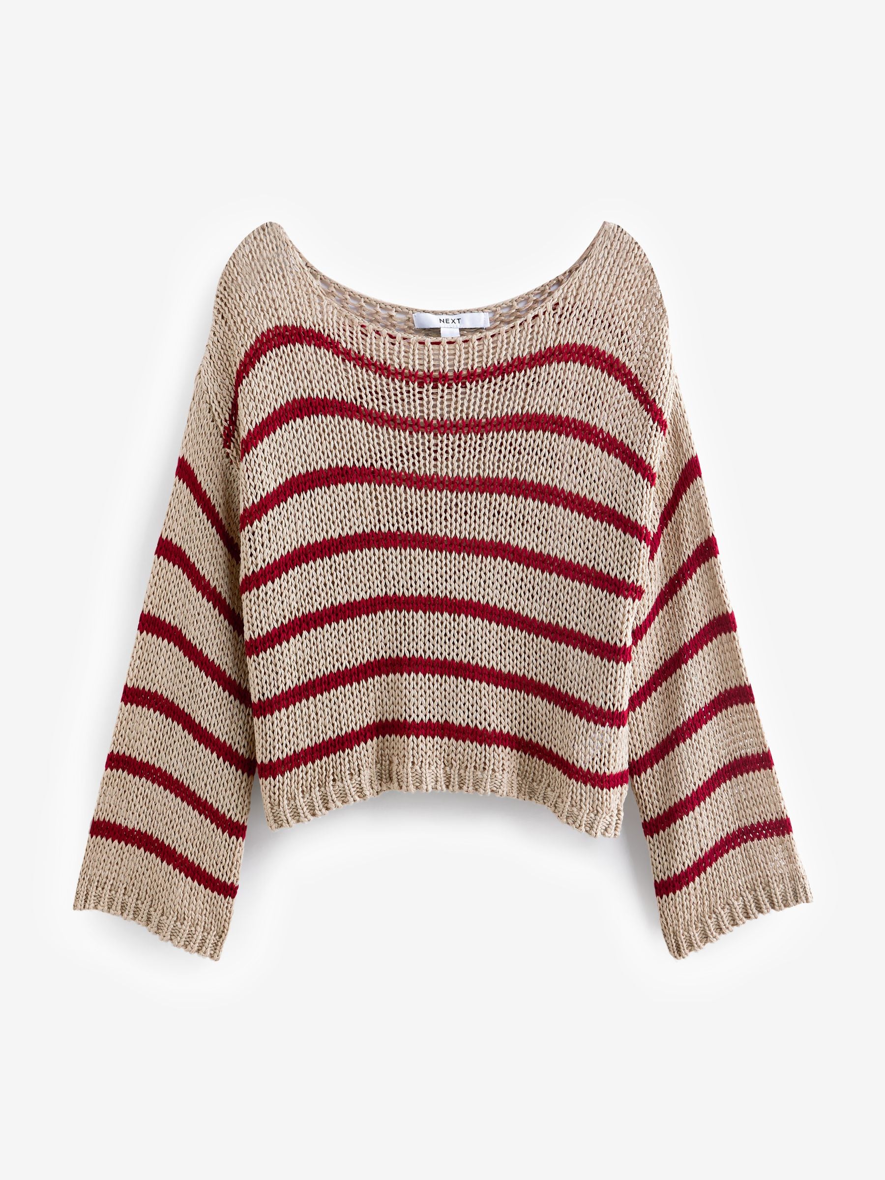 Jumper with striped sleeves deals