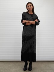 Religion Grey Cosy Heritage Knitted Midi Dress In Soft Fluffy Yarn - Image 3 of 7