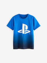 Blue/Black Ombre Short Sleeve Playstation T-Shirt (3-16yrs) - Image 1 of 2