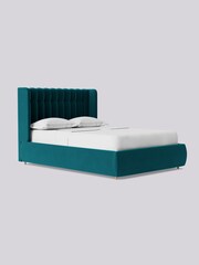 Swoon Easy Velvet Kingfisher Blue Kipling Divan Bed - Image 3 of 8