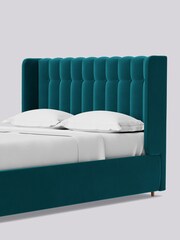 Swoon Easy Velvet Kingfisher Blue Kipling Divan Bed - Image 6 of 8